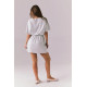 Taffetas Wave Drawstring Dress