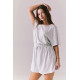 Taffetas Wave Drawstring Dress