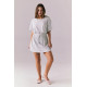 Taffetas Wave Drawstring Dress