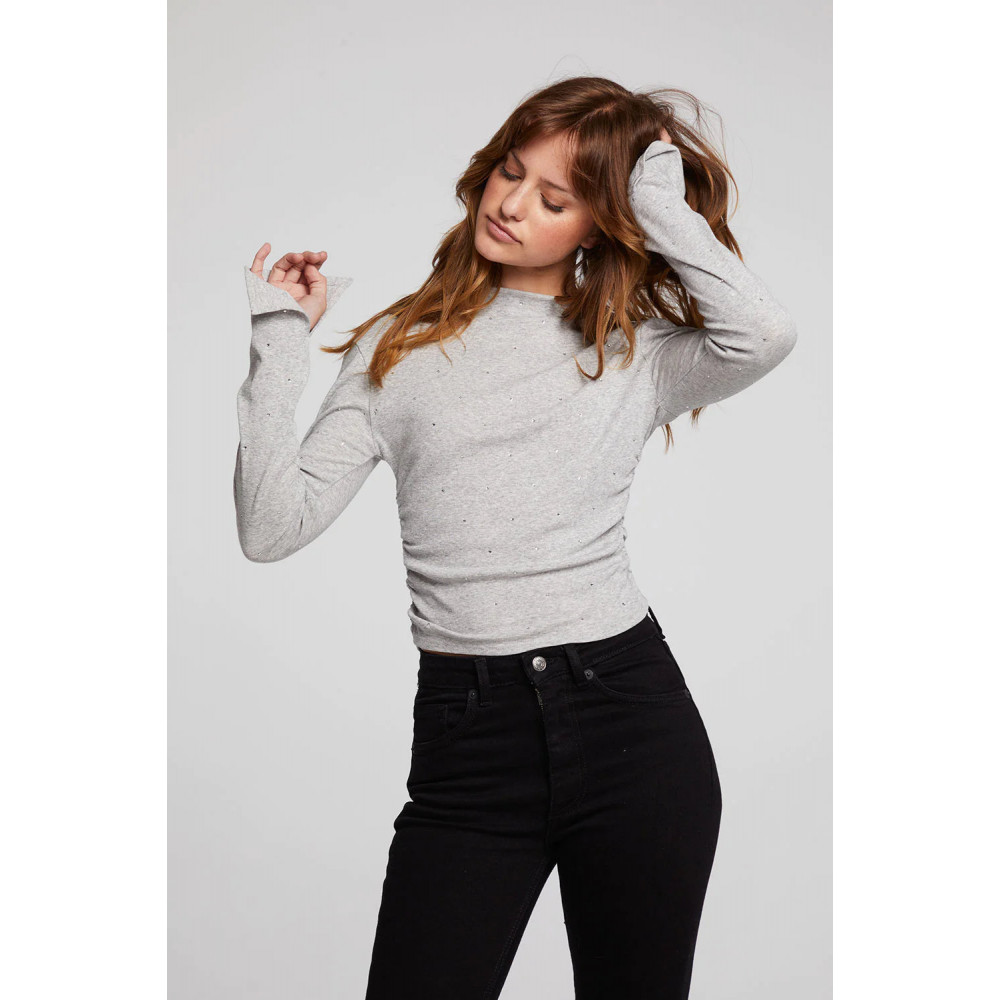 Thyme Pulse Shirred Top