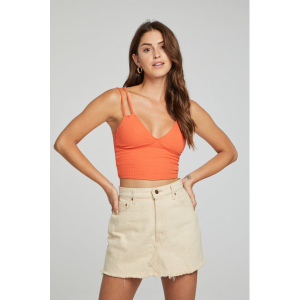 Enchant Tone Crop Rib Tank