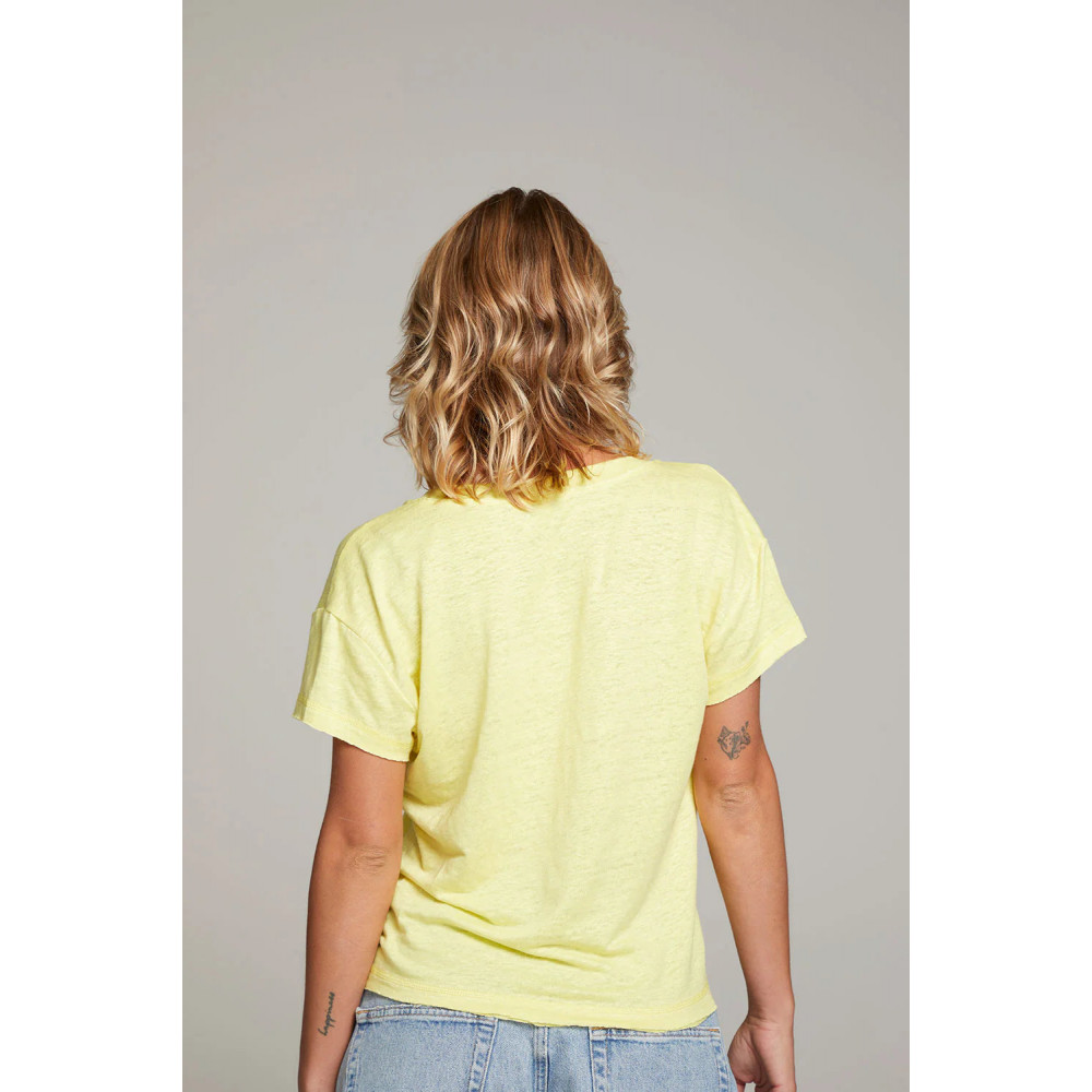 Satén V-Neck Tee