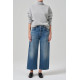 Jade Raw Hem Crop