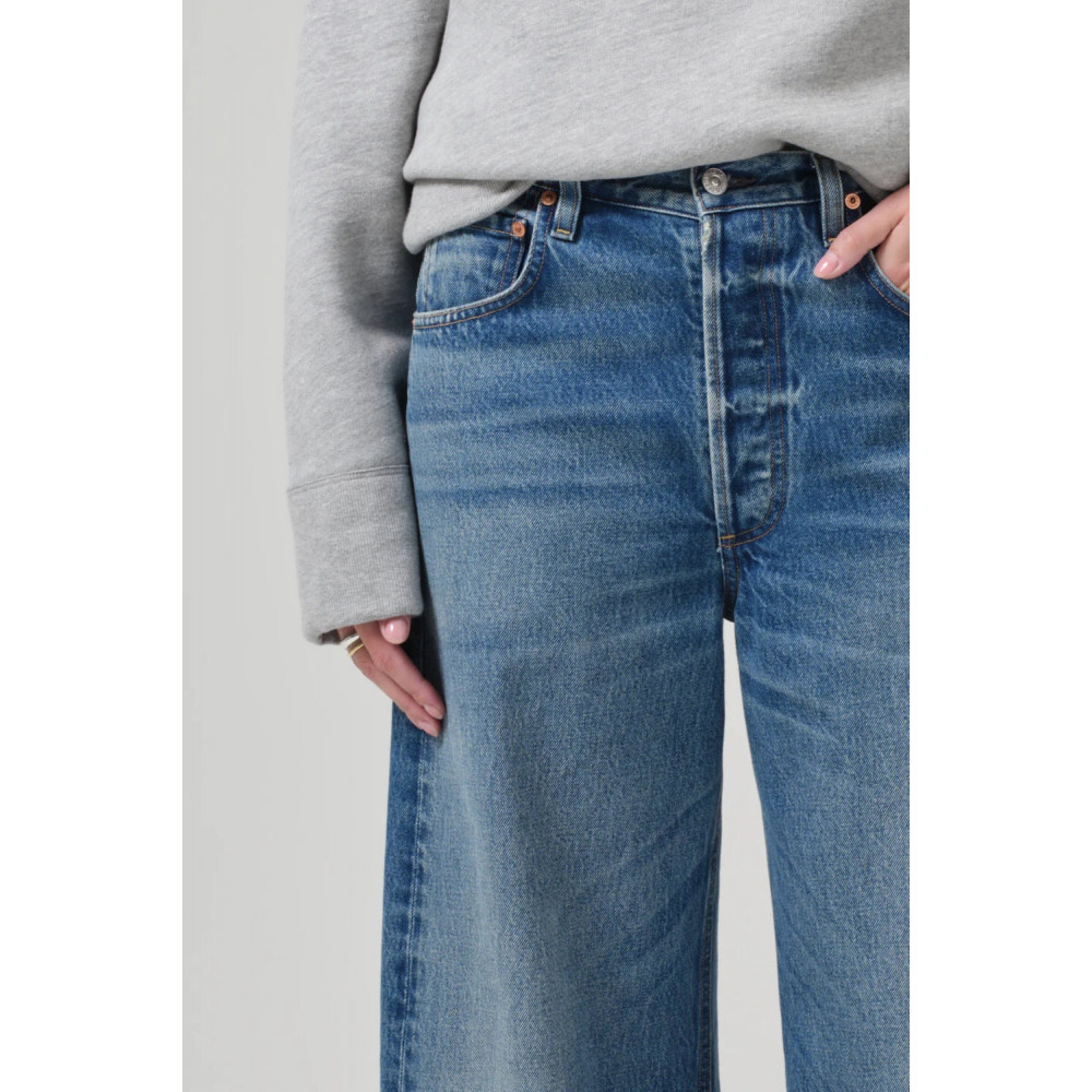 Jade Raw Hem Crop