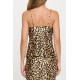 Vida Symmetry Print Satin Cowl Neck Tank Top