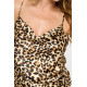 Vida Symmetry Print Satin Cowl Neck Tank Top