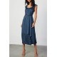 Tanzanite Stile Shoulder Midi Dress