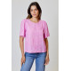 Nebula Glow Flower Applique Top