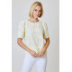 Nebula Glow Flower Applique Top