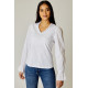 Mild Trim V Neck Top