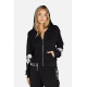 Delicada Skull Heart Zip Hood