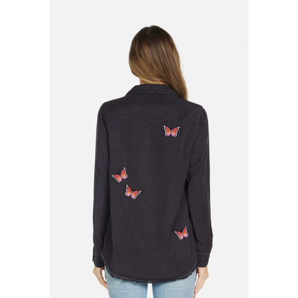 Clover Soie Butterfly Button Down