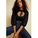 Noon Rush Smocked Tie Top