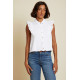 Cadencia Ruffle Button Top