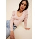 Luna Shirred V neck