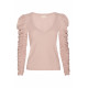 Luna Shirred V neck