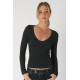 Pattern V-Neck Long Sleeve