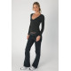 Pattern V-Neck Long Sleeve