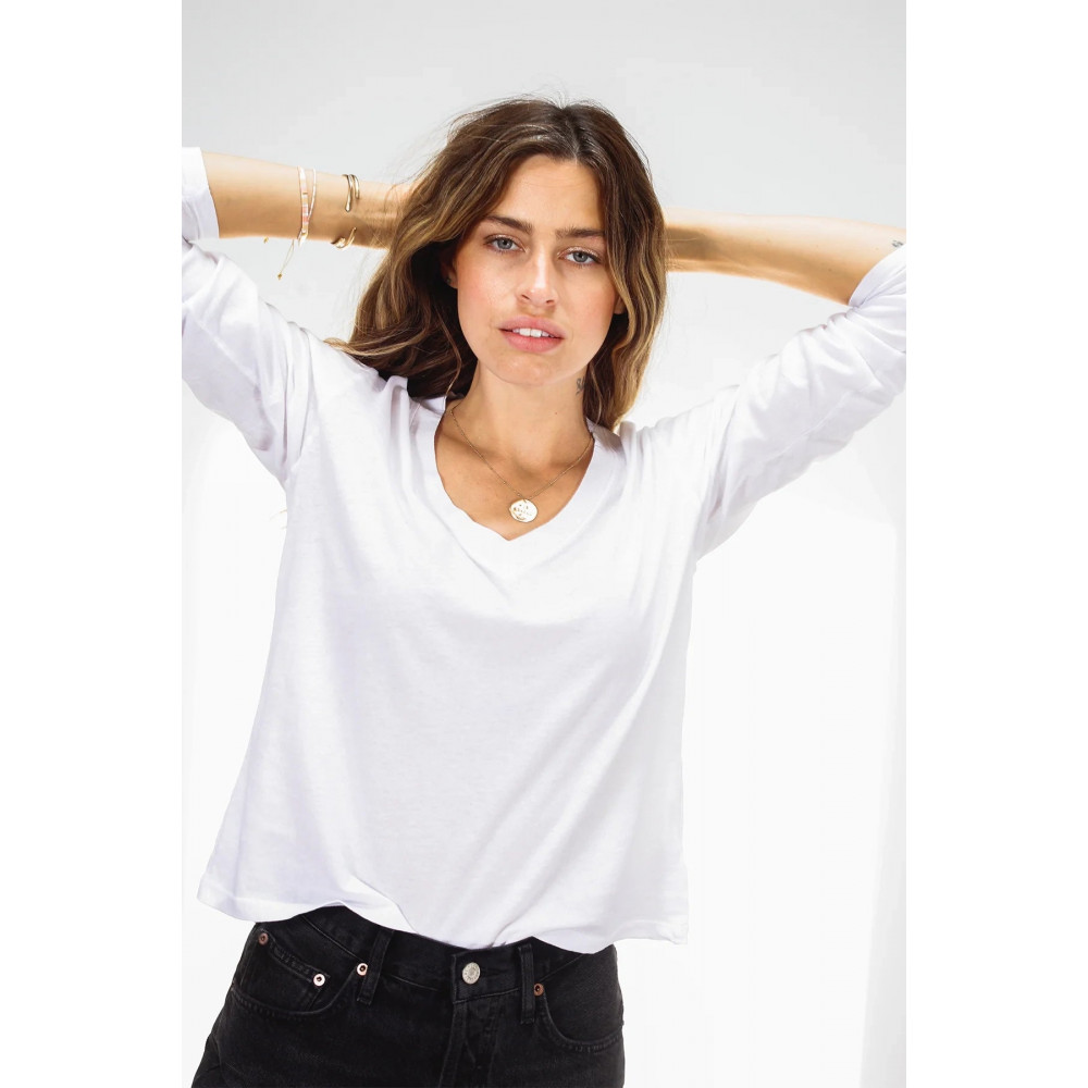 Theory Long Sleeve V-Neck Tee
