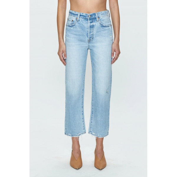 Onyx Crop High Rise Straight Jean