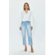 Onyx Crop High Rise Straight Jean