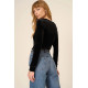 Lush Rush Come True Square Neck Velvet Long Sleeve