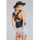 Soie Ruffle Print Tank