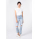 Taffetas High Rise Straight Jean